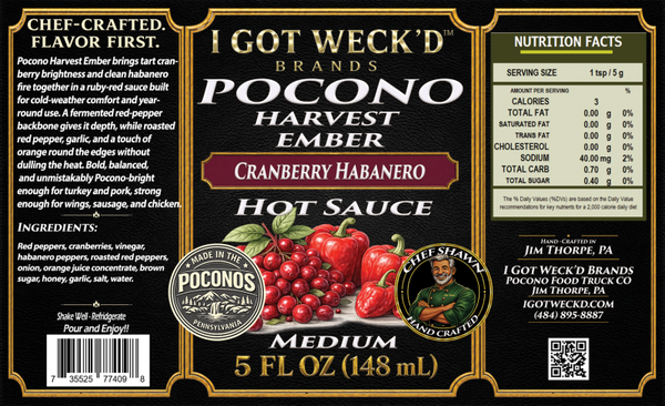 Pocono Harvest Ember - Cranberry Habanero Hot Sauce
