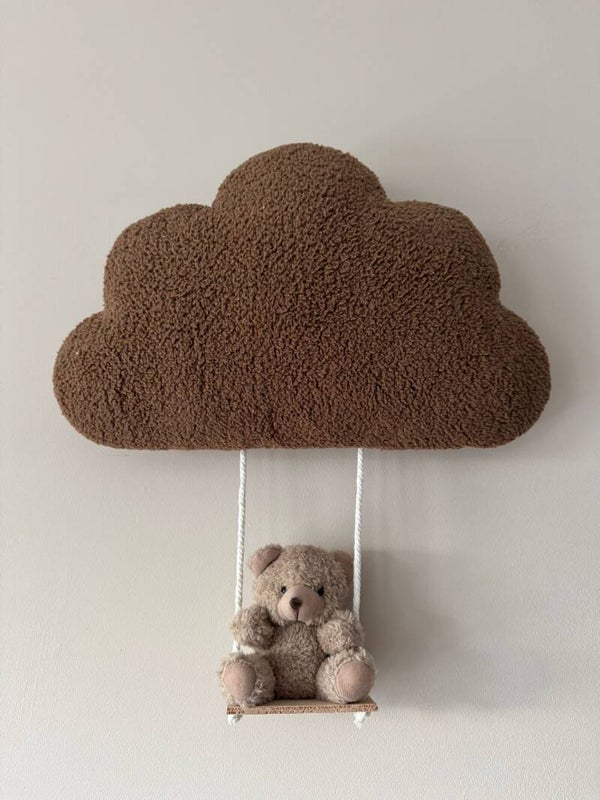 Wolk met beertje op schommel bruin