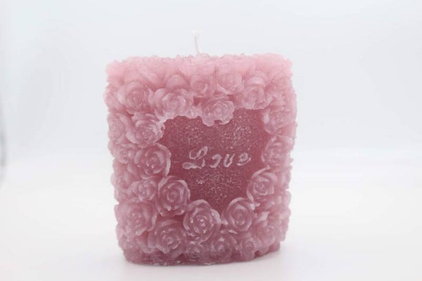 Rose love candle
