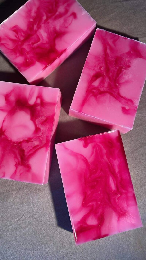 Roze marmer zeep
