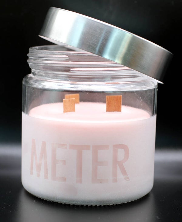 Kaars in glazen pot "meter"