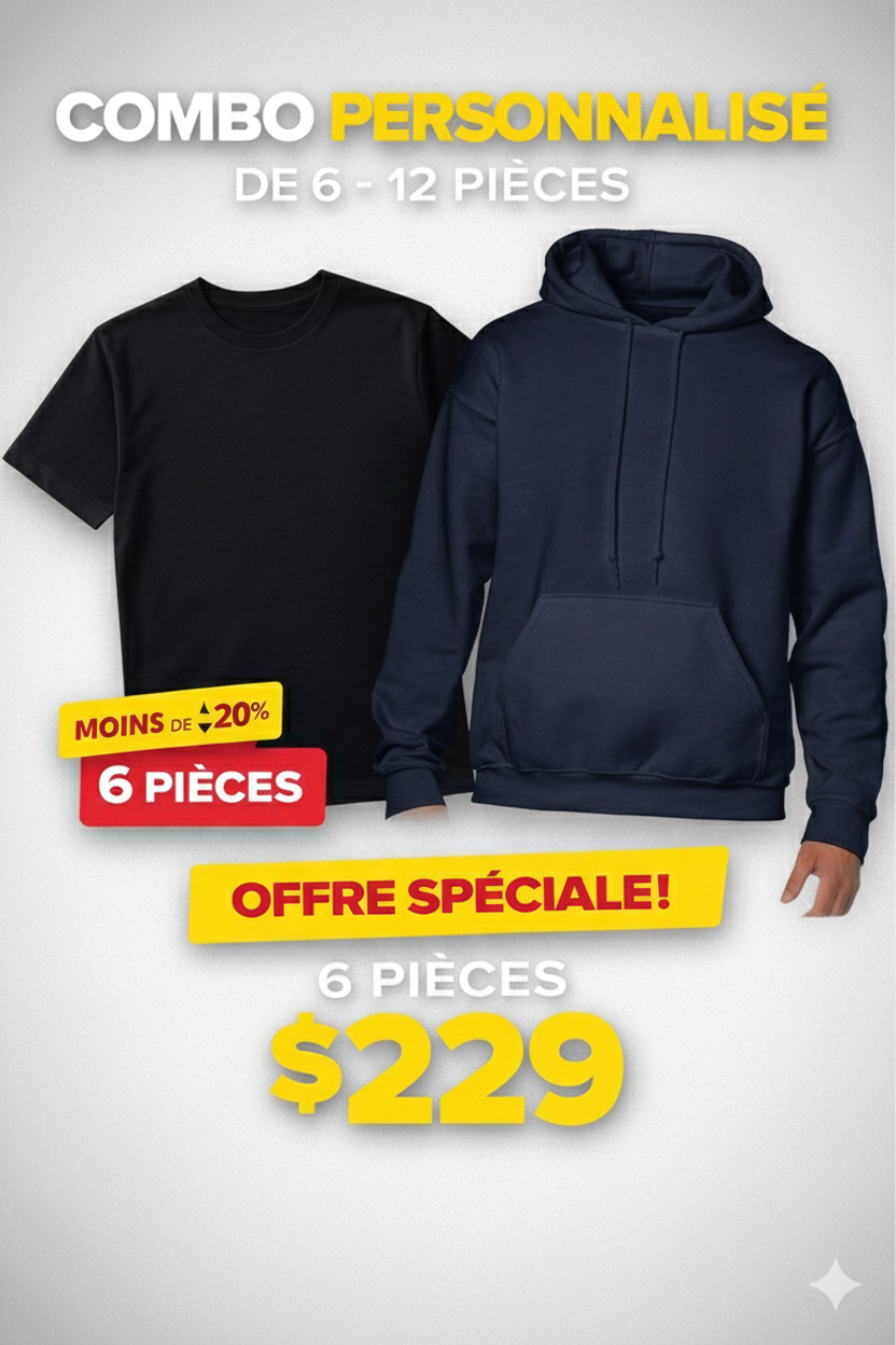 Custom Combo: 6-12 Piece Apparel Pack – Exclusive Offer