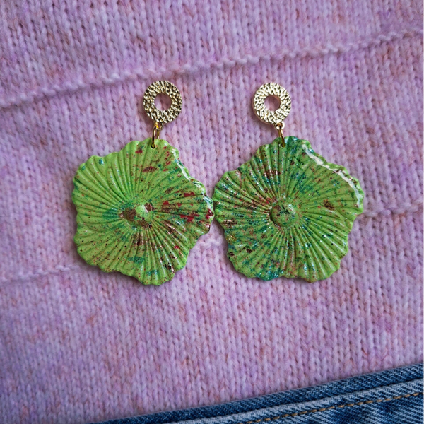 Oorbel Hibiscus Groen