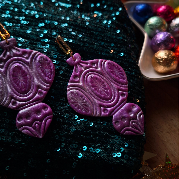 Oorbel Sparkle paars