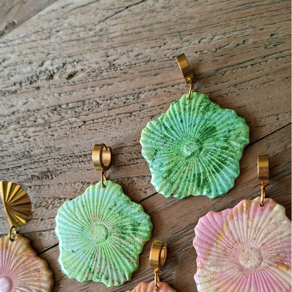 Oorbel Hibiscus Limoen