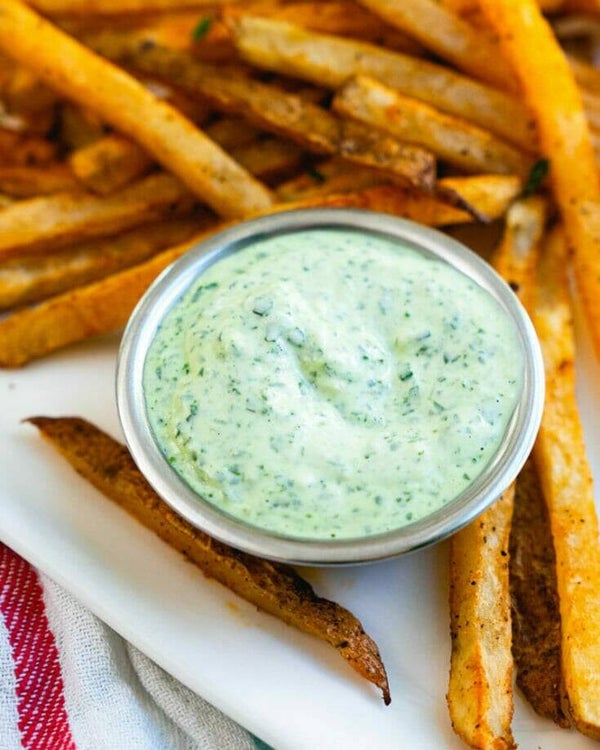 Friet Mayo Green Pesto