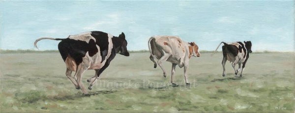 Koeiendans - kunstreproductie