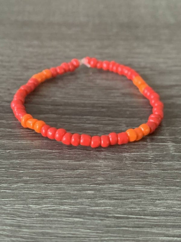 Armband rood met oranje
