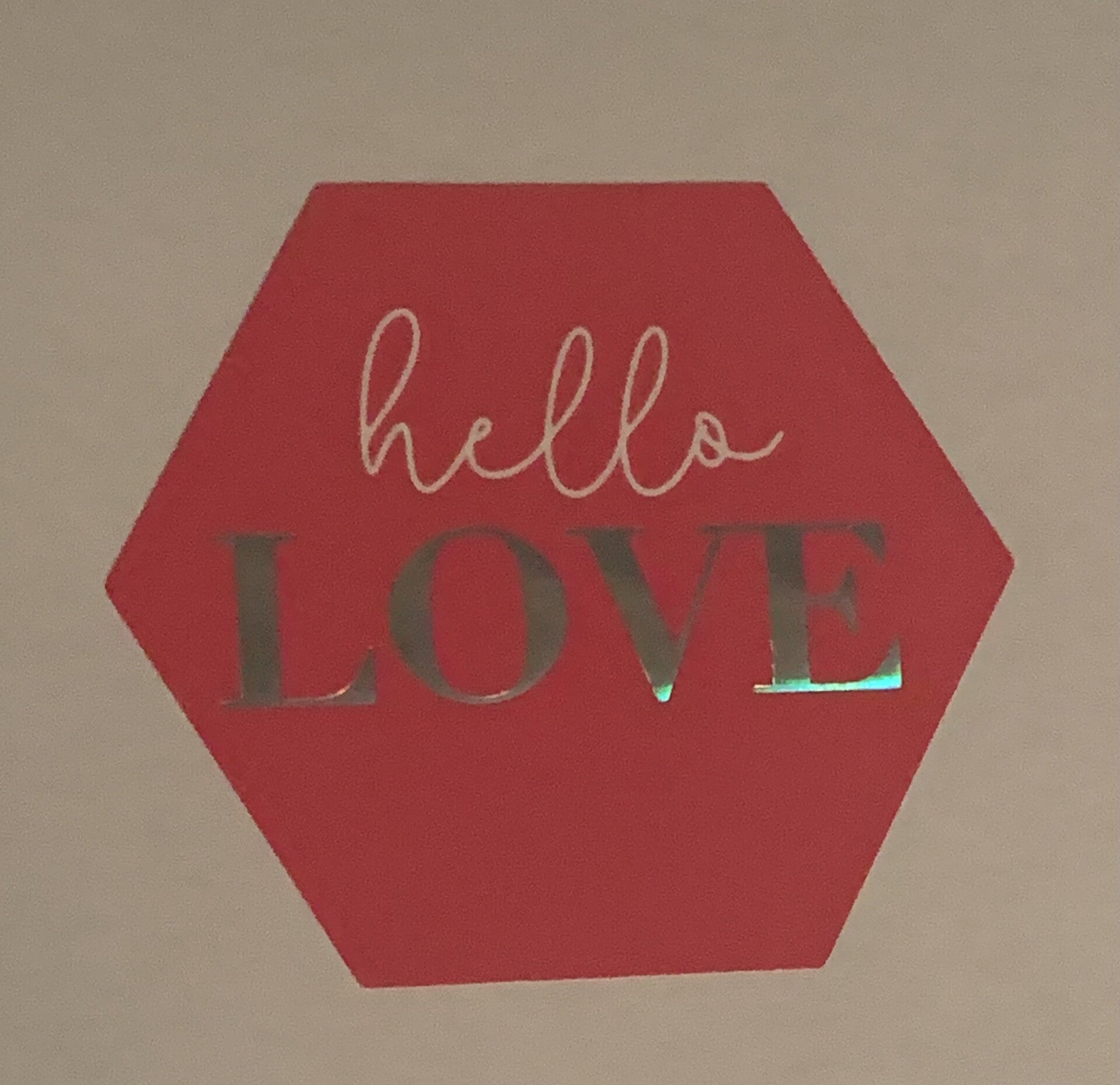Hello love sticker