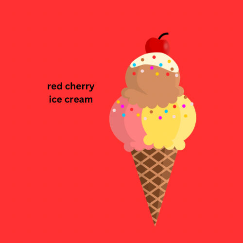 Red cherry ice cream slime