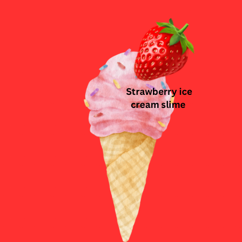 Strawberry ice cream slime