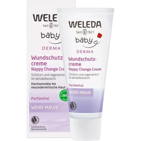 Weleda Baby Derma Wondbeschermende Crème van Witte Mallow, 50 ml