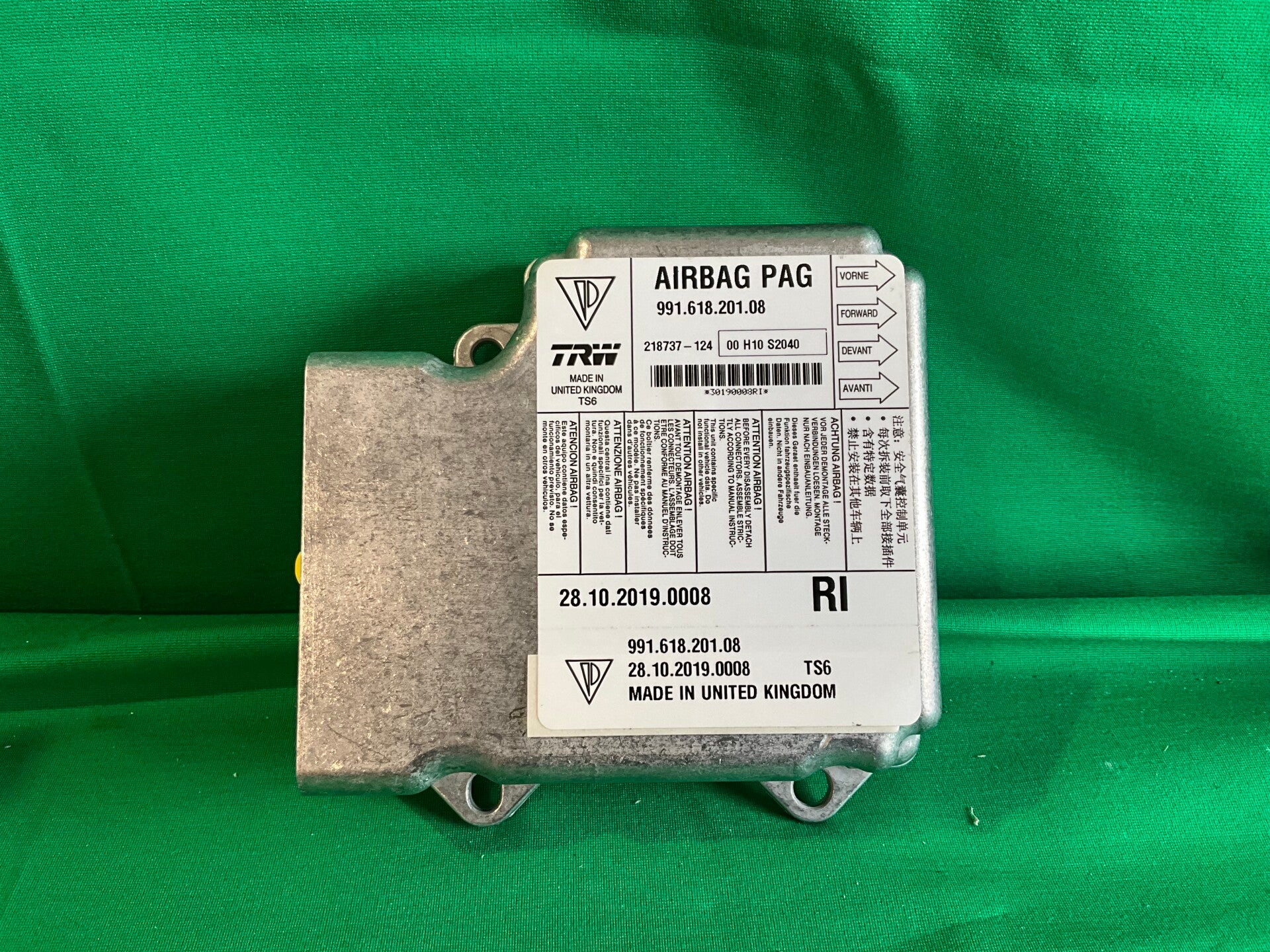 Porsche 911 991.1/Boxster/Cayman 981 Steuergerät/Sensor Airbag/Control 99161820108 unit NEW