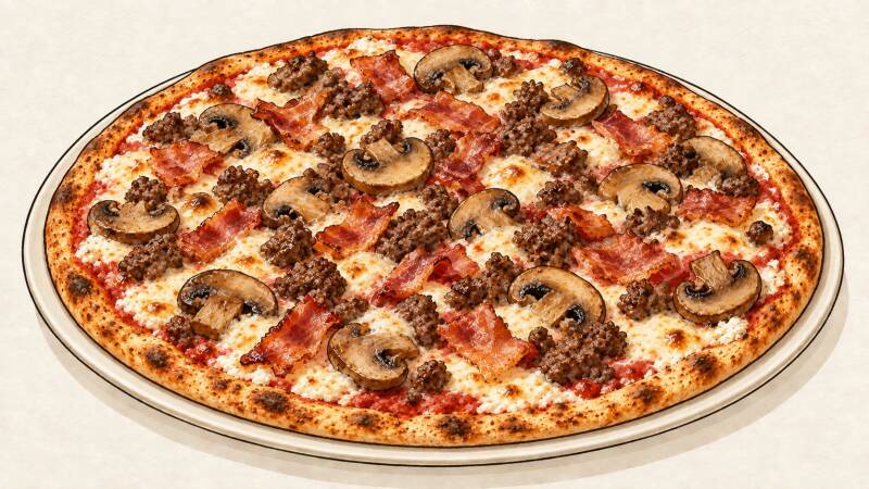 Illustration of the Complète pizza