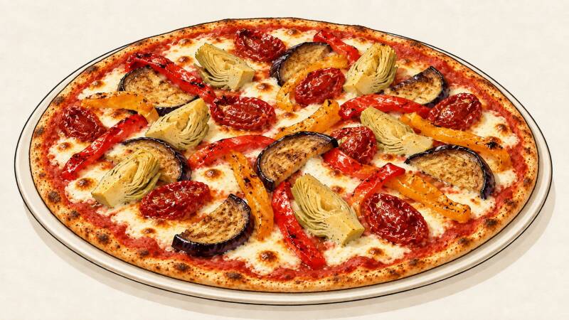 Illustration of the Estivale pizza