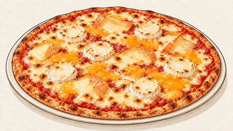 Illustration of the Frometon pizza