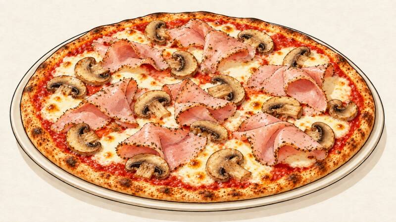 Illustration de la pizza La Reine