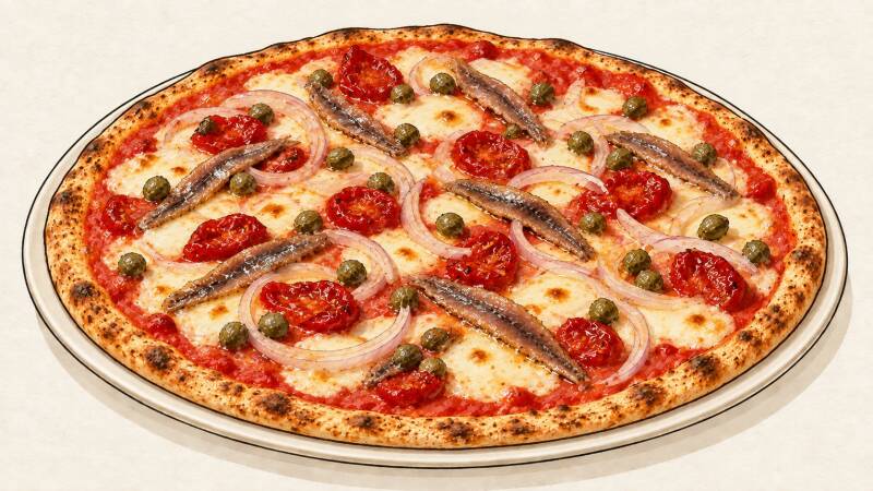 Illustration of the Napoli pizza