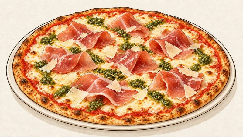Illustration of the Perfetta pizza