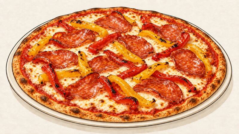 Illustration of the Picante pizza