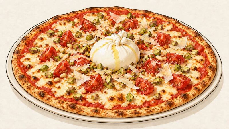 Illustration of the Rimini pizza
