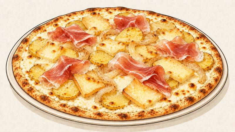 Illustration of the Savoyarde pizza