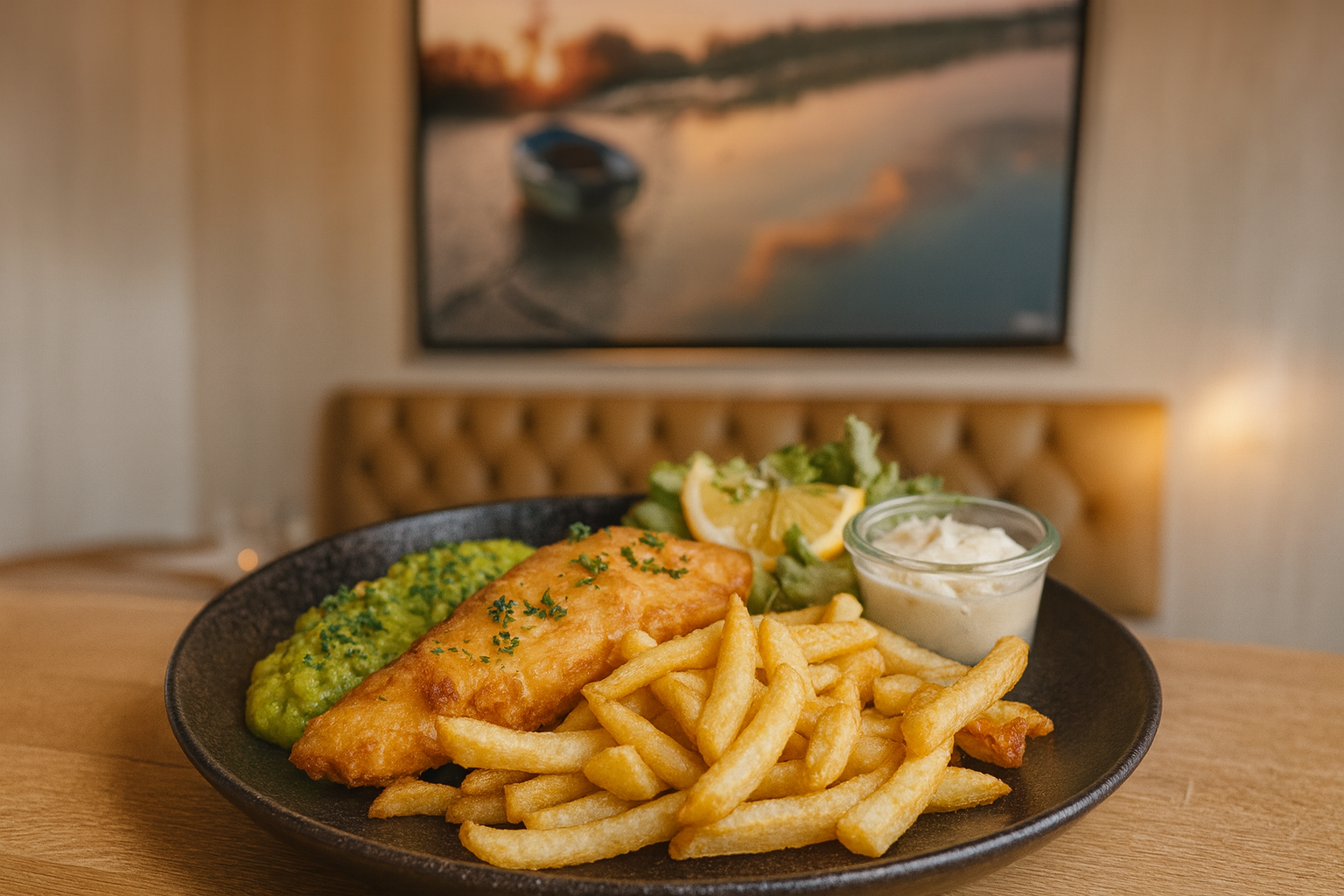 Cabillaud Fish'n Chips à l'Alcyone Fort-Mahon