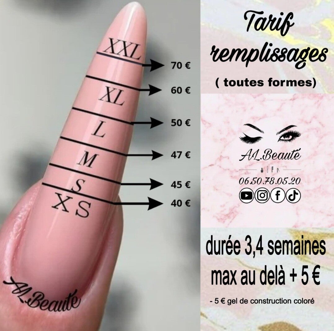 Tarifs Remplissage 