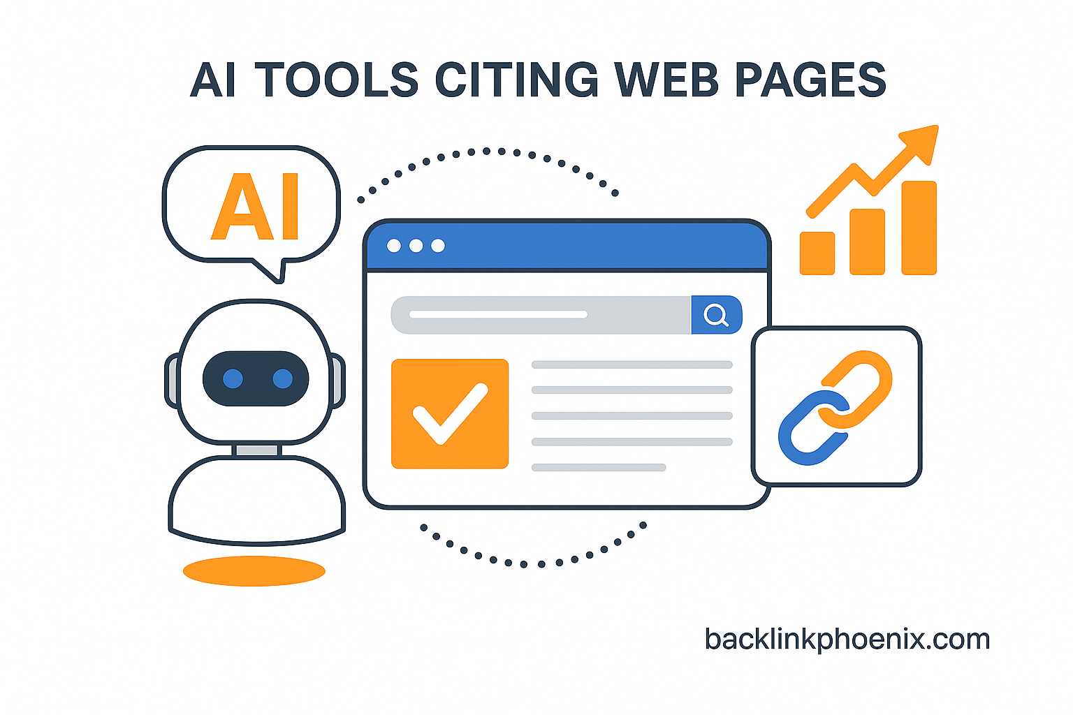 Backlink Phoenix visual – AI systems referencing trusted web content for rankings