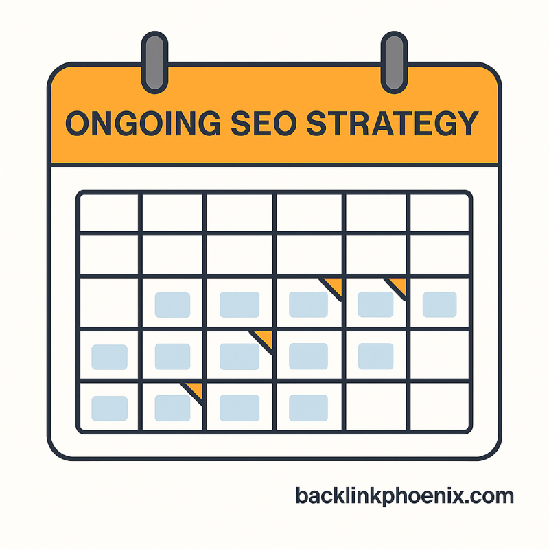 Backlink Phoenix infographic – monthly ongoing SEO strategy plan for consistent rankings
