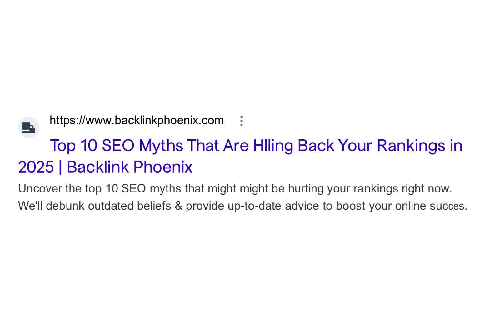 Myth #5: “Meta Tags Don’t Matter Anymore”