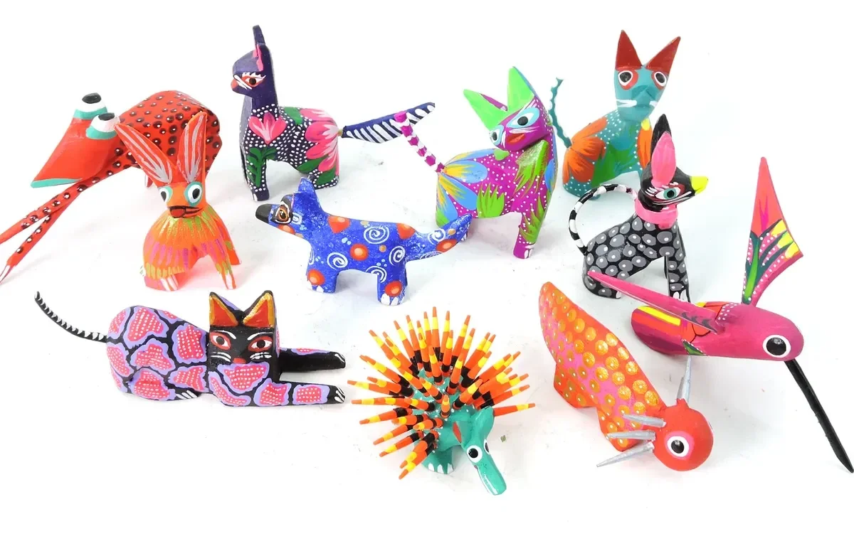 Camino de alebrijes 30 piezas miniatura