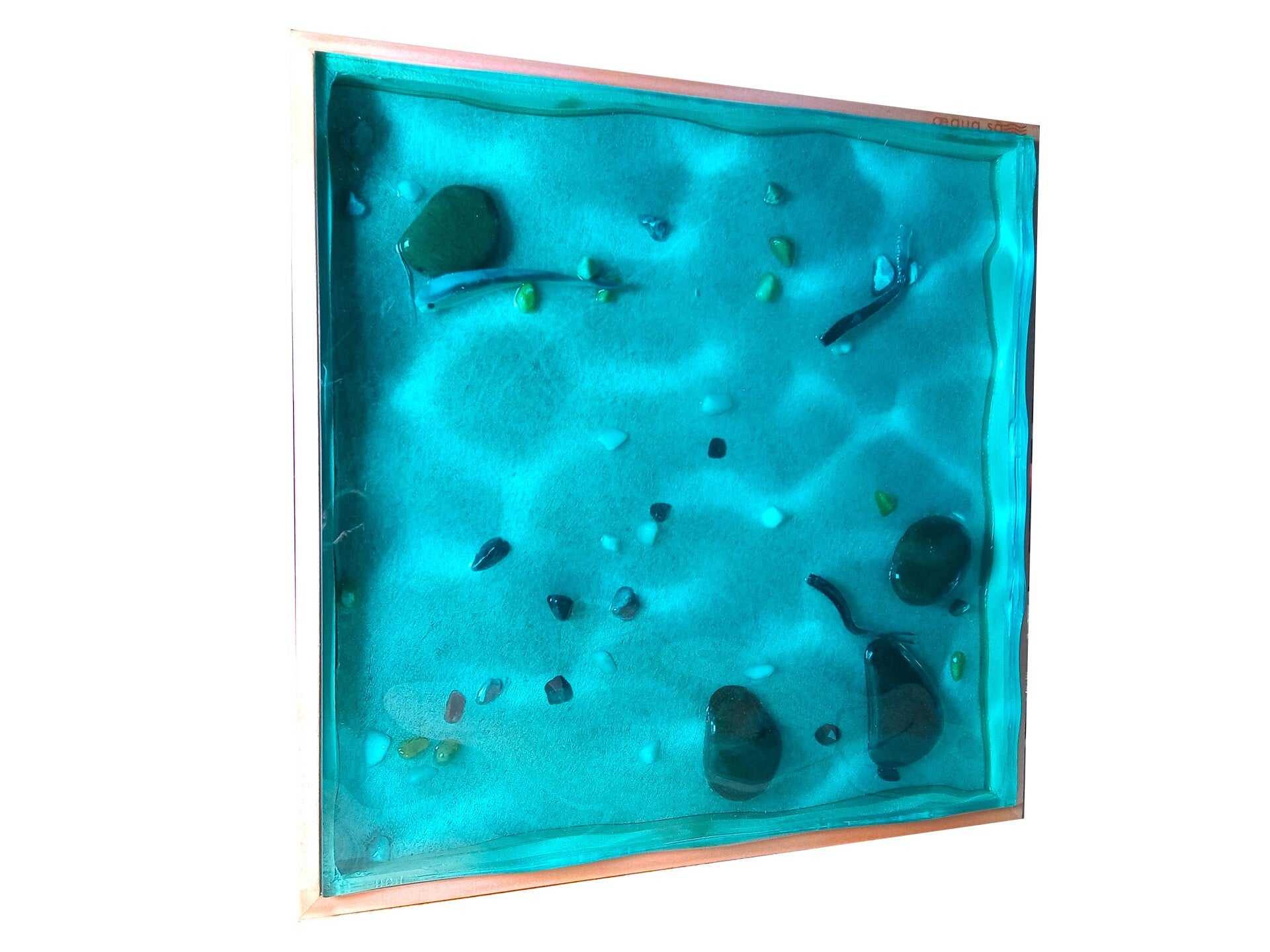 Quadro acqua turchese quadrato