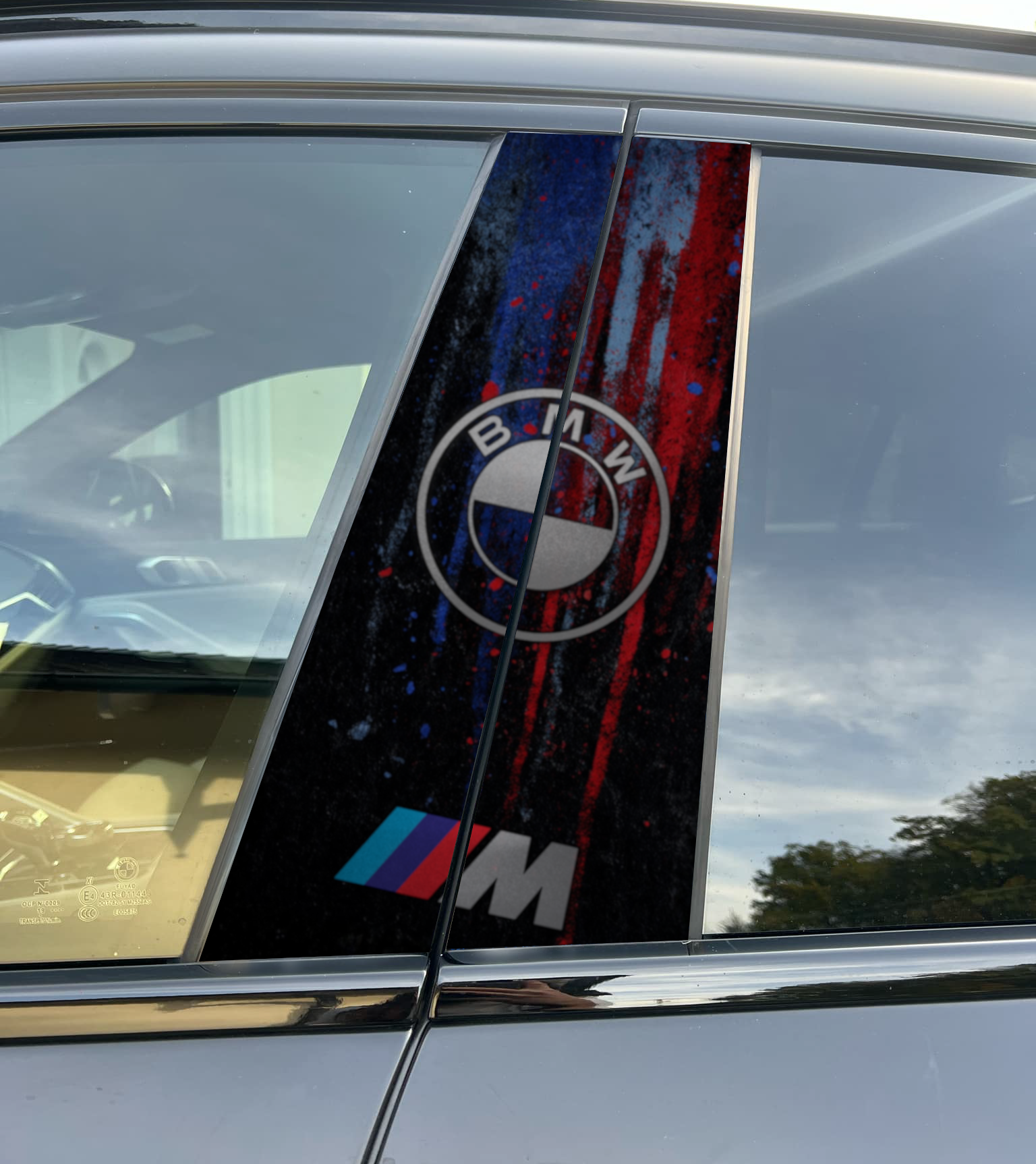Premium Vinyl Car Pillar Wrap Stylish & Durable B-Pillar BMW MSport