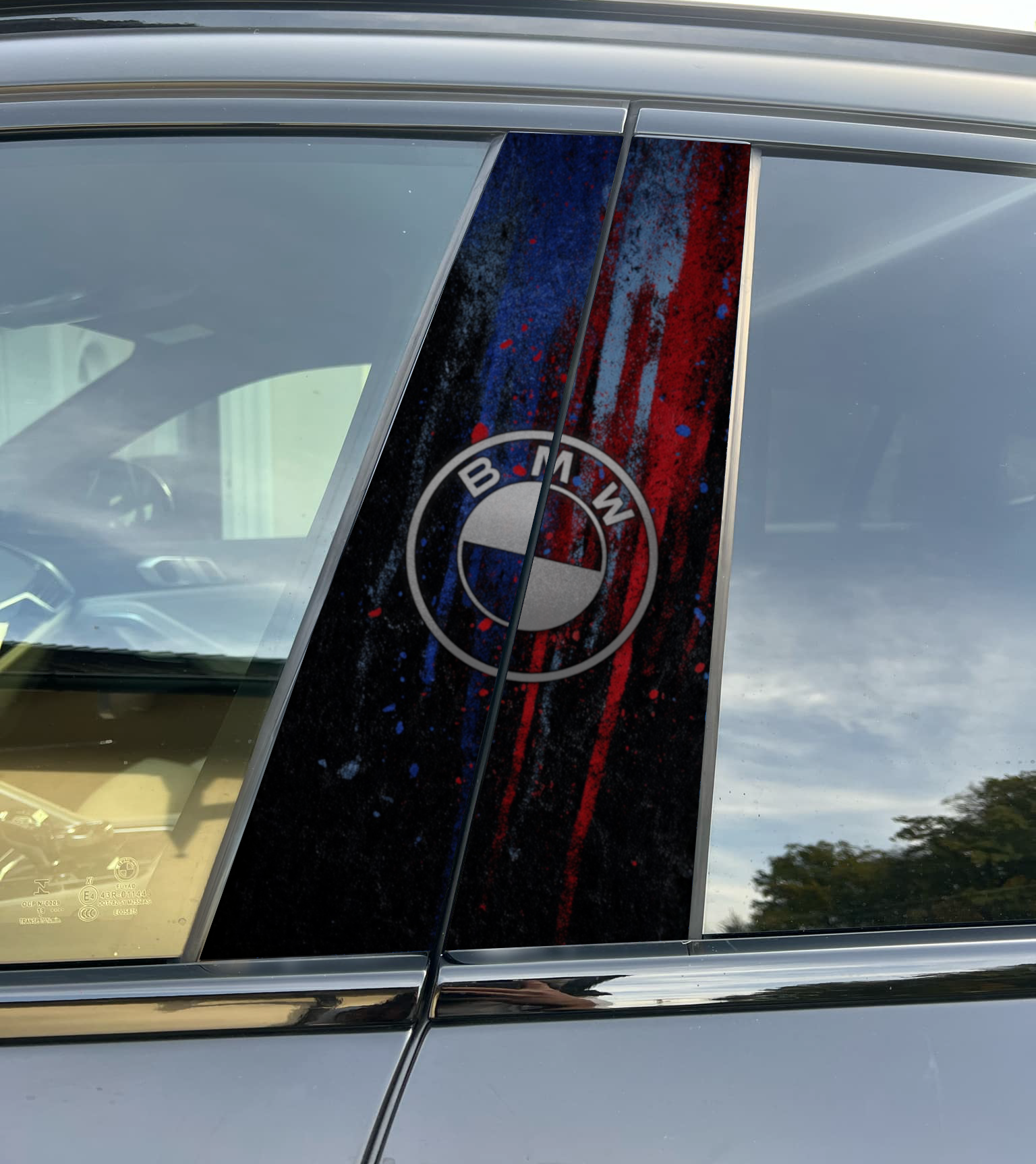 Premium Vinyl Car Pillar Wrap Stylish & Durable B-Pillar BMW