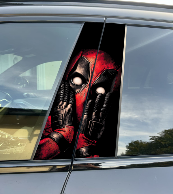 Premium Vinyl Car Pillar Wrap Stylish & Durable B-Pillar Deadpool