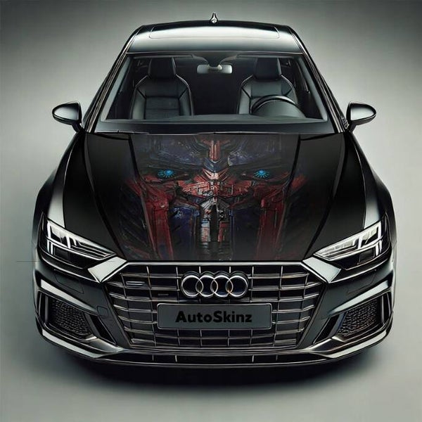 Premium Car Hood Wrap – Custom Design – Gloss/Matte– Easy Install Transformers