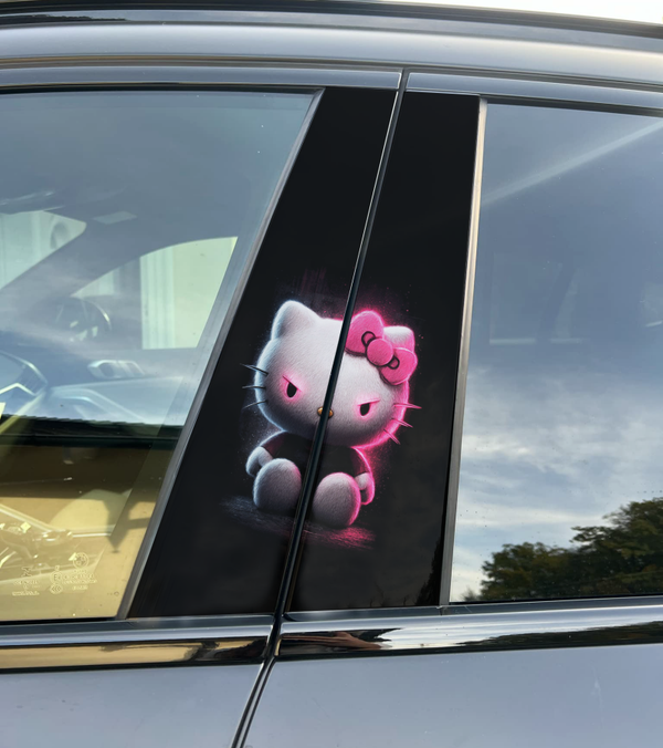 Premium Vinyl Car Pillar Wrap – Stylish & Durable B-Pillar HELLO KITTY