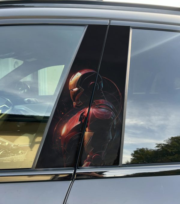 Premium Vinyl Car Pillar Wrap – Stylish & Durable B-Pillar Decal IRONMAN