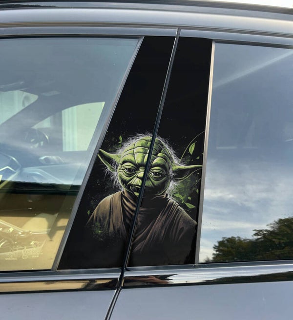 Premium Vinyl Car Pillar Wrap – Stylish & Durable B-Pillar Yoda
