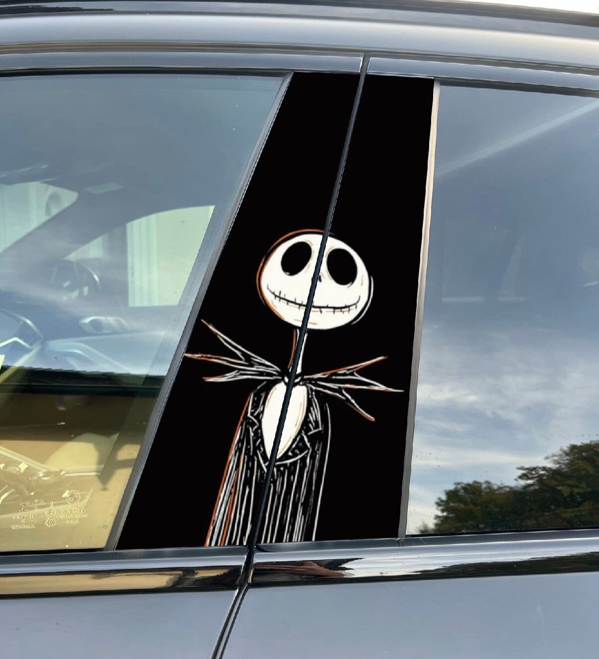 Premium Vinyl Car Pillar Wrap – Stylish & Durable B-Pillar Jack Skellington
