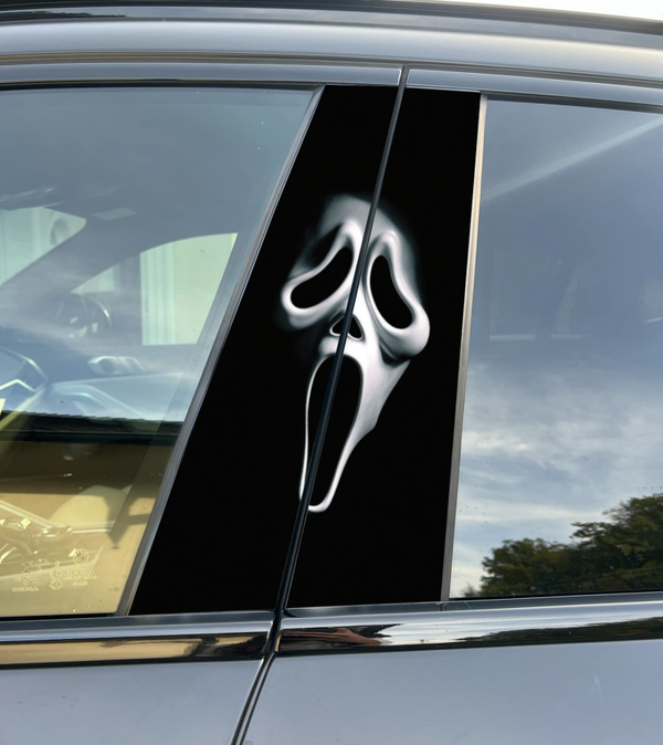 Premium Vinyl Car Pillar Wrap – Stylish & Durable B-Pillar Ghostface
