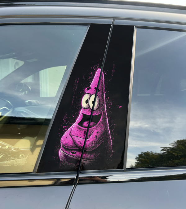 Premium Vinyl Car Pillar Wrap – Stylish & Durable B-Pillar Patrick Spongebob