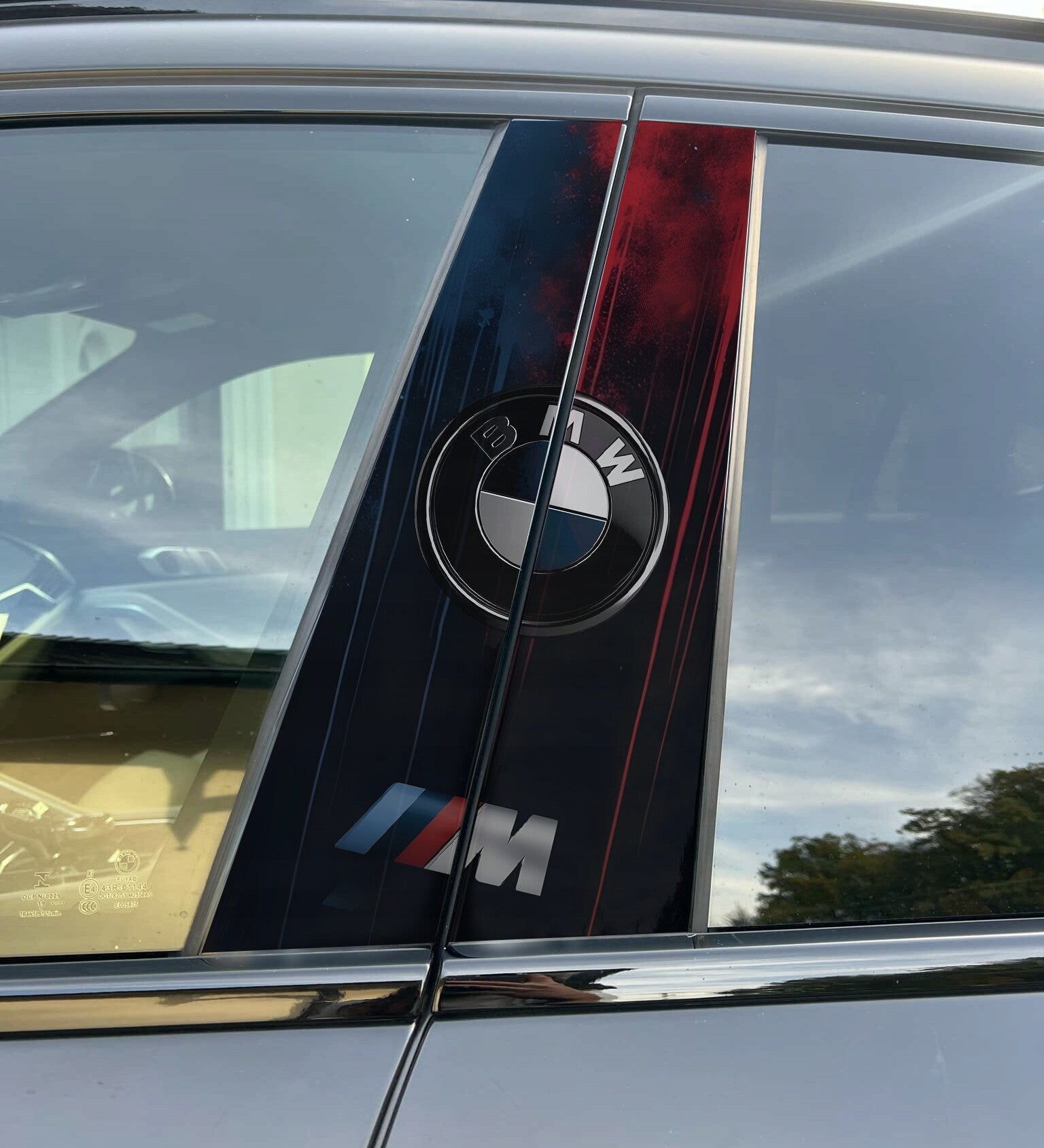 Premium Vinyl Car Pillar Wrap – Stylish & Durable B-Pillar BMW M