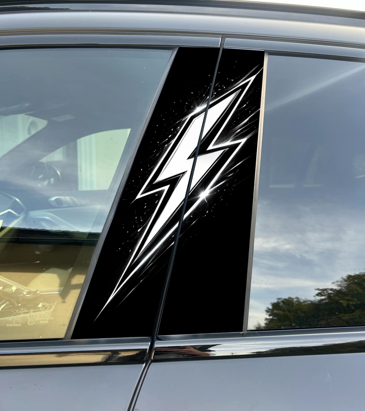 Premium Vinyl Car Pillar Wrap Stylish & Durable B-Pillar Bolt Speed