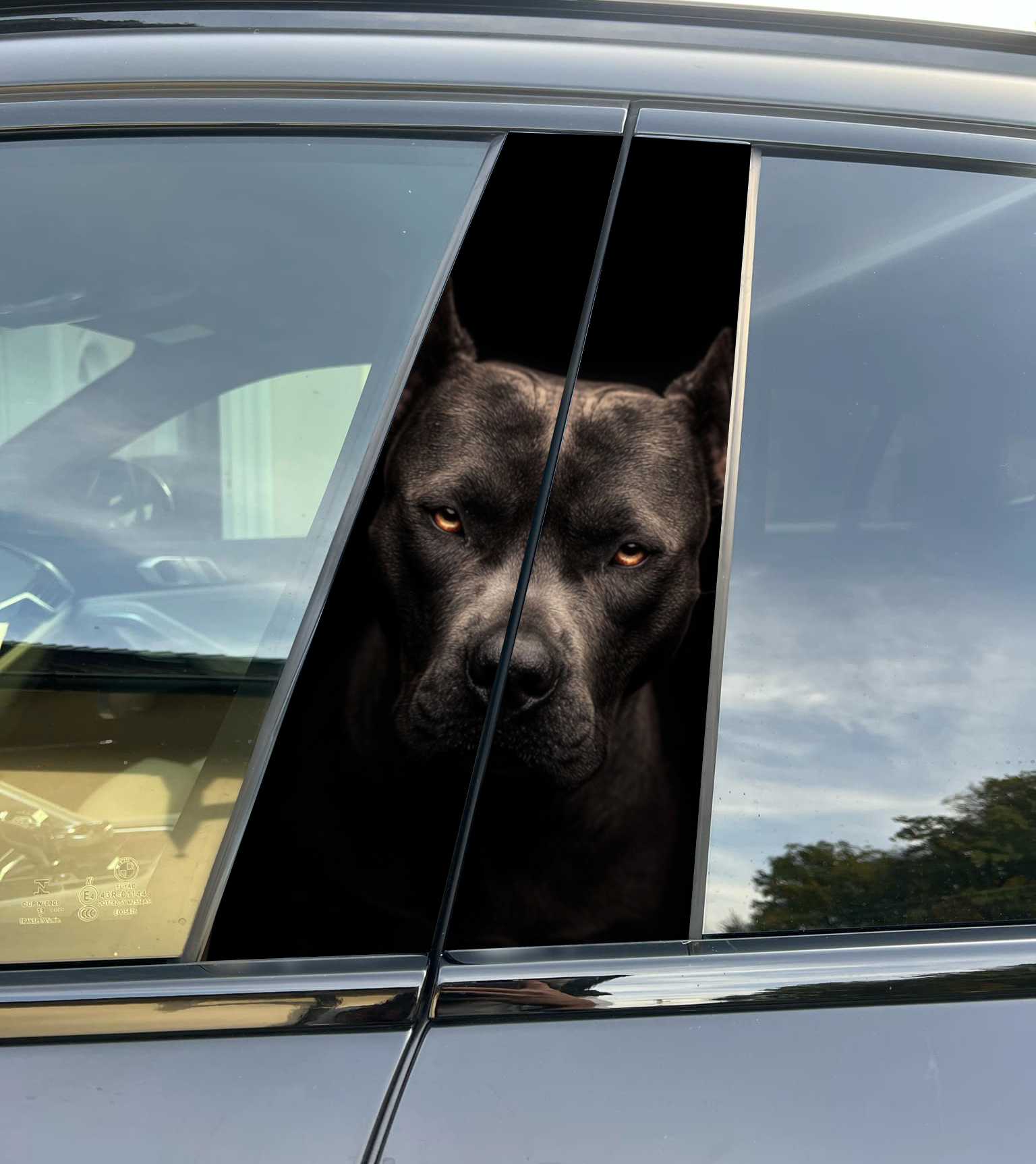 Premium Vinyl Car Pillar Wrap Stylish & Durable B-Pillar Pitbull
