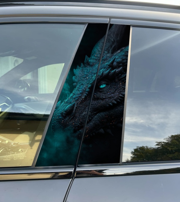 Premium Vinyl Car Pillar Wrap – Stylish & Durable B-Pillar Decal Dragon