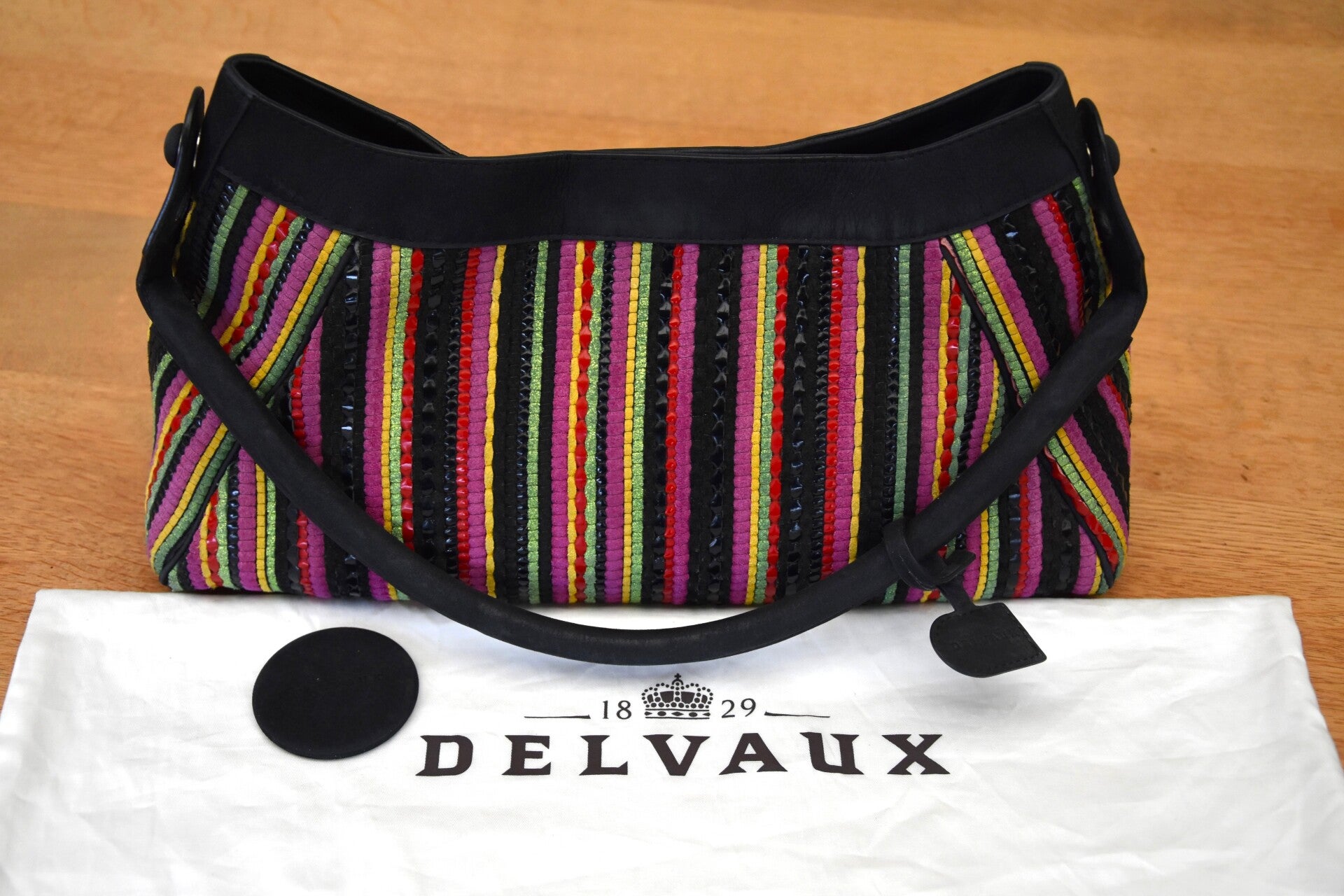Delvaux Capri – Toile de Cuir Lipstick