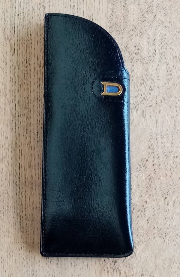 Delvaux brilletui – zwart en tan