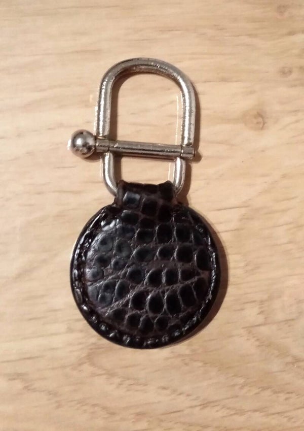Delvaux sleutelhanger in croco